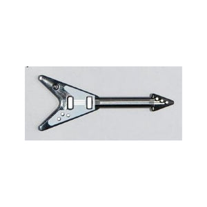 LEGO® Minifigure, Utensil Musical Instrument, Guitar Electric 'Flying V' with White Pickguard Pattern 93564pb01