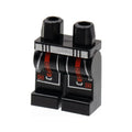 LEGO® Hips and Legs with Alpha Team Arctic Silver Belt and Zippers, Red Straps Pattern 970c00pb0037 schwarz