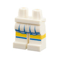 LEGO® Hips and Legs with Blue and White Short Skirt and White Shoes Pattern 970c00pb0058 weiss