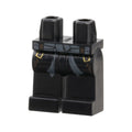 LEGO® Hips and Legs with Dark Bluish Gray Sash, Dark Brown Straps with Gold Buckles Pattern 970c00pb0137 schwarz