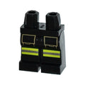 LEGO® Hips and Legs with Lime and Silver Reflective Stripes on Front and Dark Tan Pockets Pattern 970c00pb0160 schwarz