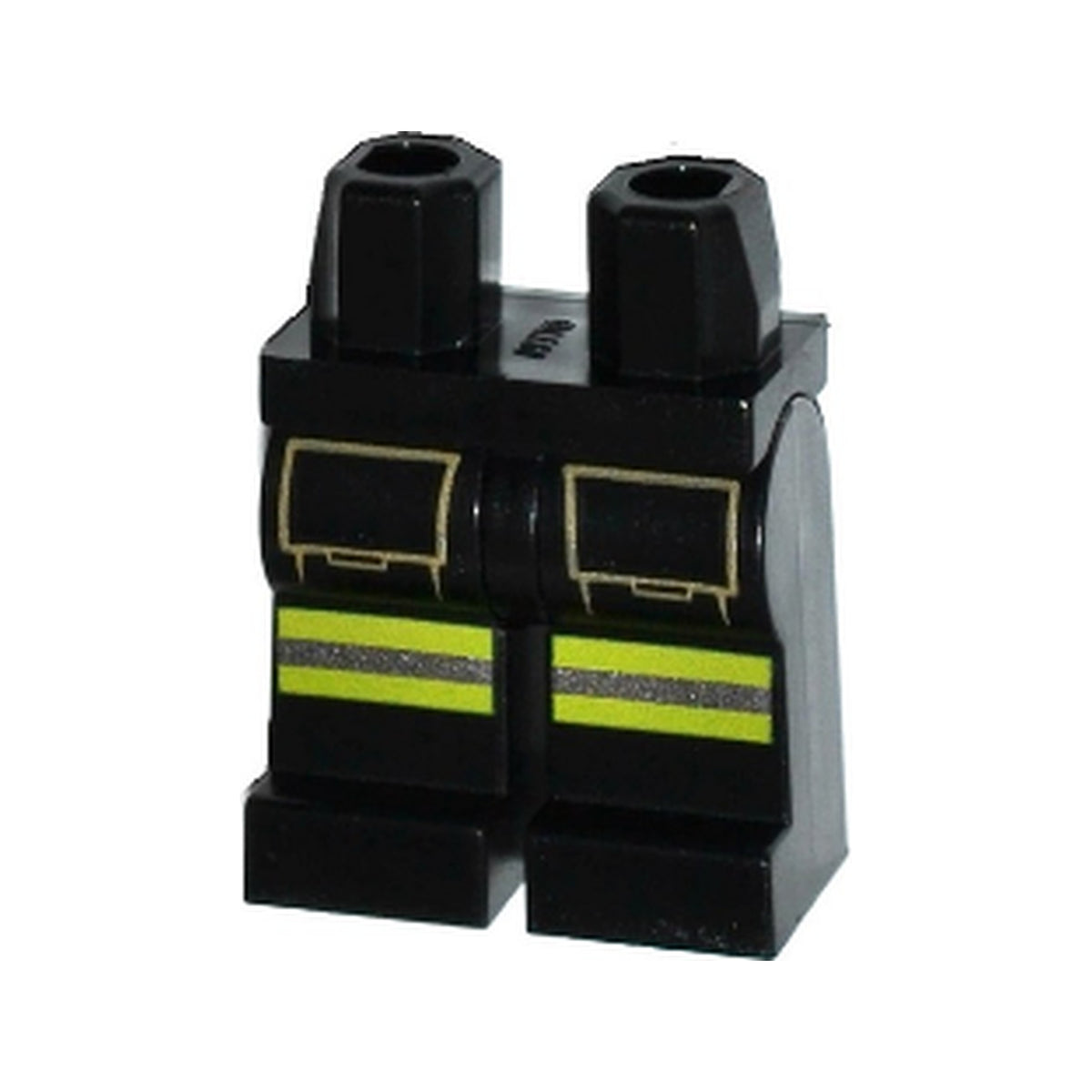 LEGO® Hips and Legs with Lime and Silver Reflective Stripes on Front and Dark Tan Pockets Pattern 970c00pb0160 schwarz