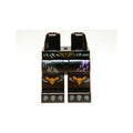 LEGO® Hips and Legs with Gold Belt Buckle and Raven Knee Pads, Dark Purple Feathers and Dark Bluish Gray Talons Pattern 970c00pb0230 schwarz
