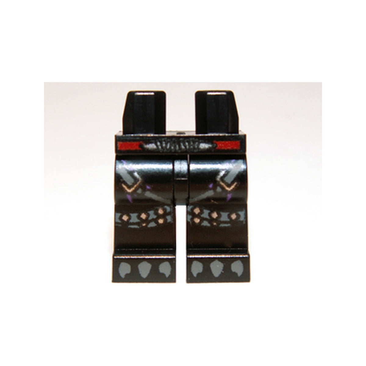 LEGO® Hips and Legs with Red Belt, Silver Buckles and Dark Bluish Gray Talons Pattern 970c00pb0232 schwarz
