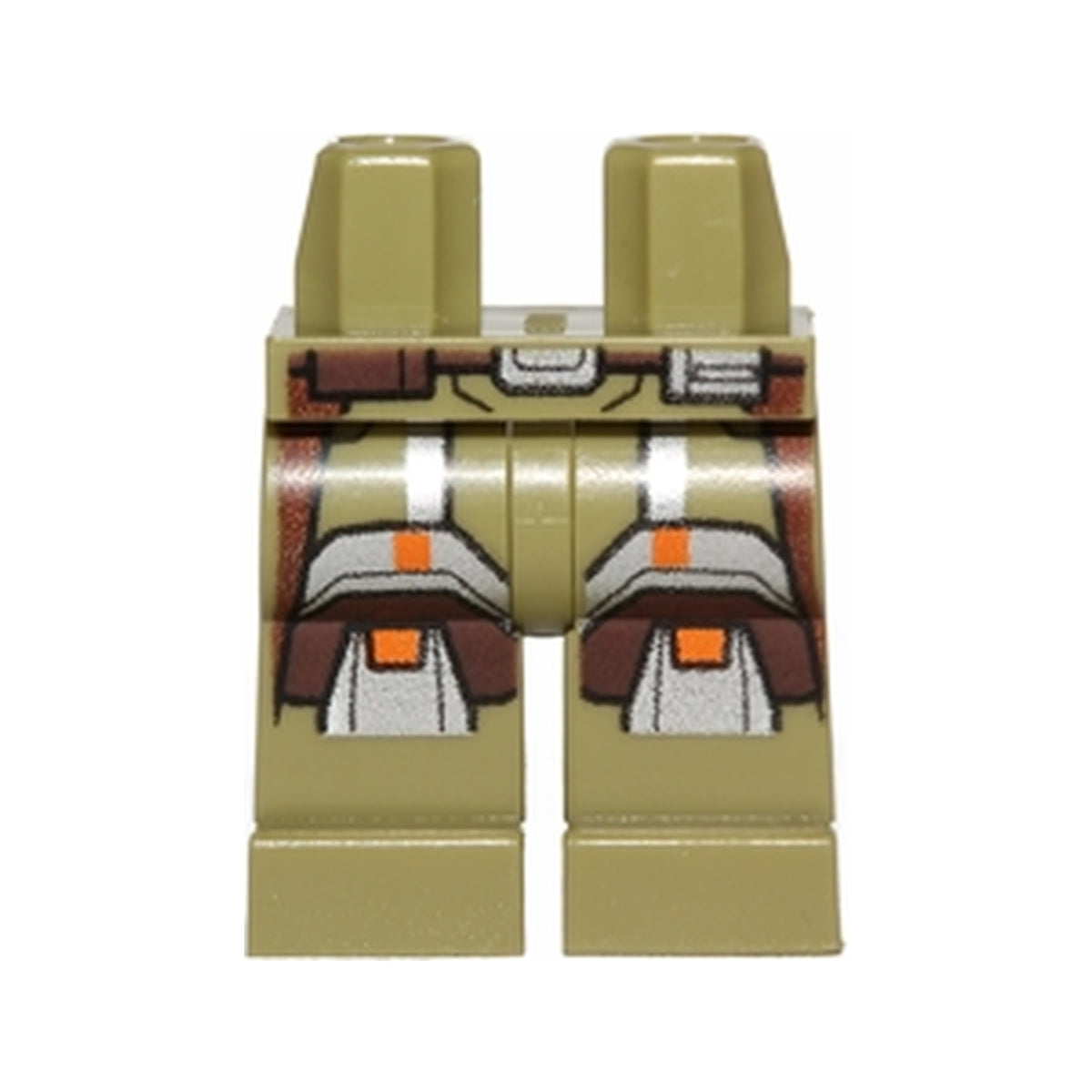 LEGO® Hips and Legs with SW Armor with Silver and Brown Markings Pattern 970c00pb0273 olivgrün