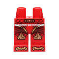 LEGO® Hips and Legs with Belt, Armor with Scales and Gold Knee Pads Pattern 970c00pb0318 rot