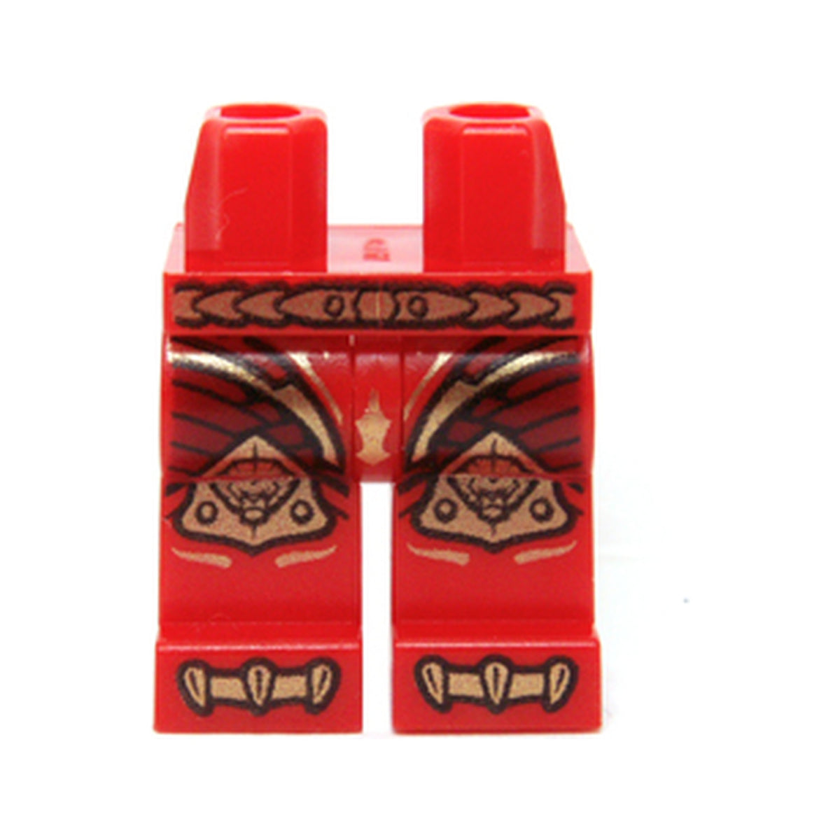 LEGO® Hips and Legs with Belt, Armor with Scales and Gold Lion Knee Pads Pattern 970c00pb0320 rot