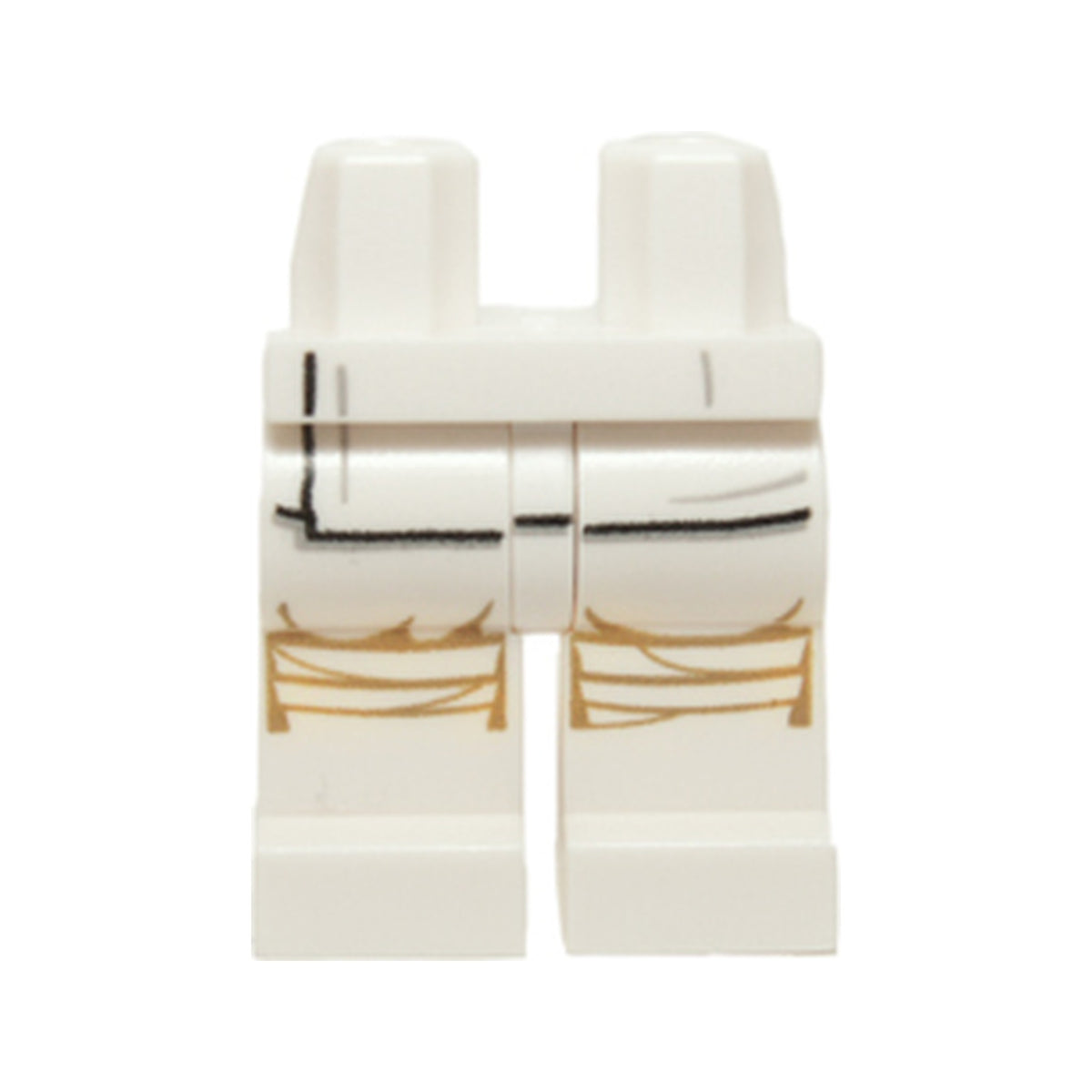 LEGO® Hips and Legs with SW White Leggings, Puttees Loose, Thin Wrap Pattern 970c00pb0325 weiss