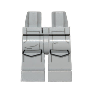 LEGO® Hips and Legs with SW Imperial Crew Uniform with Large Pockets with Black Flaps Outline and Dark Bluish Gray Stripes Pattern 970c00pb0345