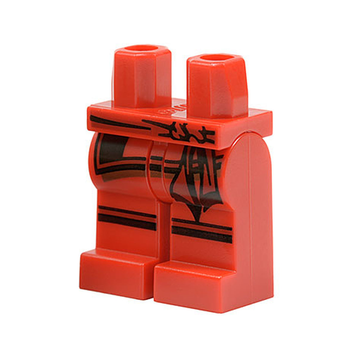LEGO® Hips and Legs with Black and Dark Red Sash and Knee Stripes Pattern 970c00pb0376 rot