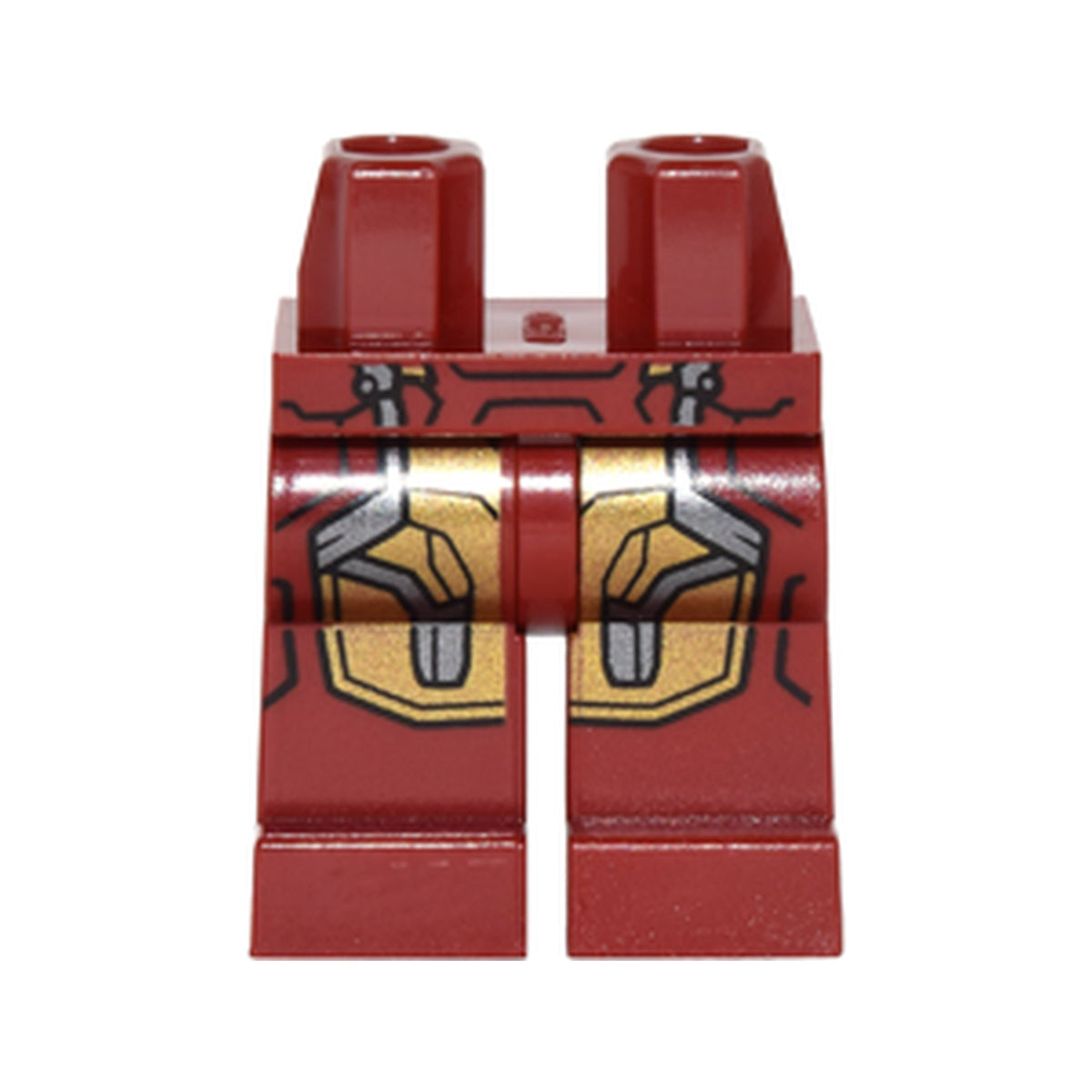 LEGO® Hips and Legs with Iron Man Gold and Silver Knee Plates Pattern 970c00pb0383 dunkelrot