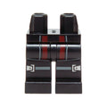 LEGO® Hips and Legs with Dark Red Panels and Gray and Silver Knee Straps with Buckles Pattern 970c00pb0395 schwarz