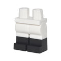 LEGO® Hips and Legs with Molded Black Lower Legs / Boots  Pattern 970c00pb0411 weiss