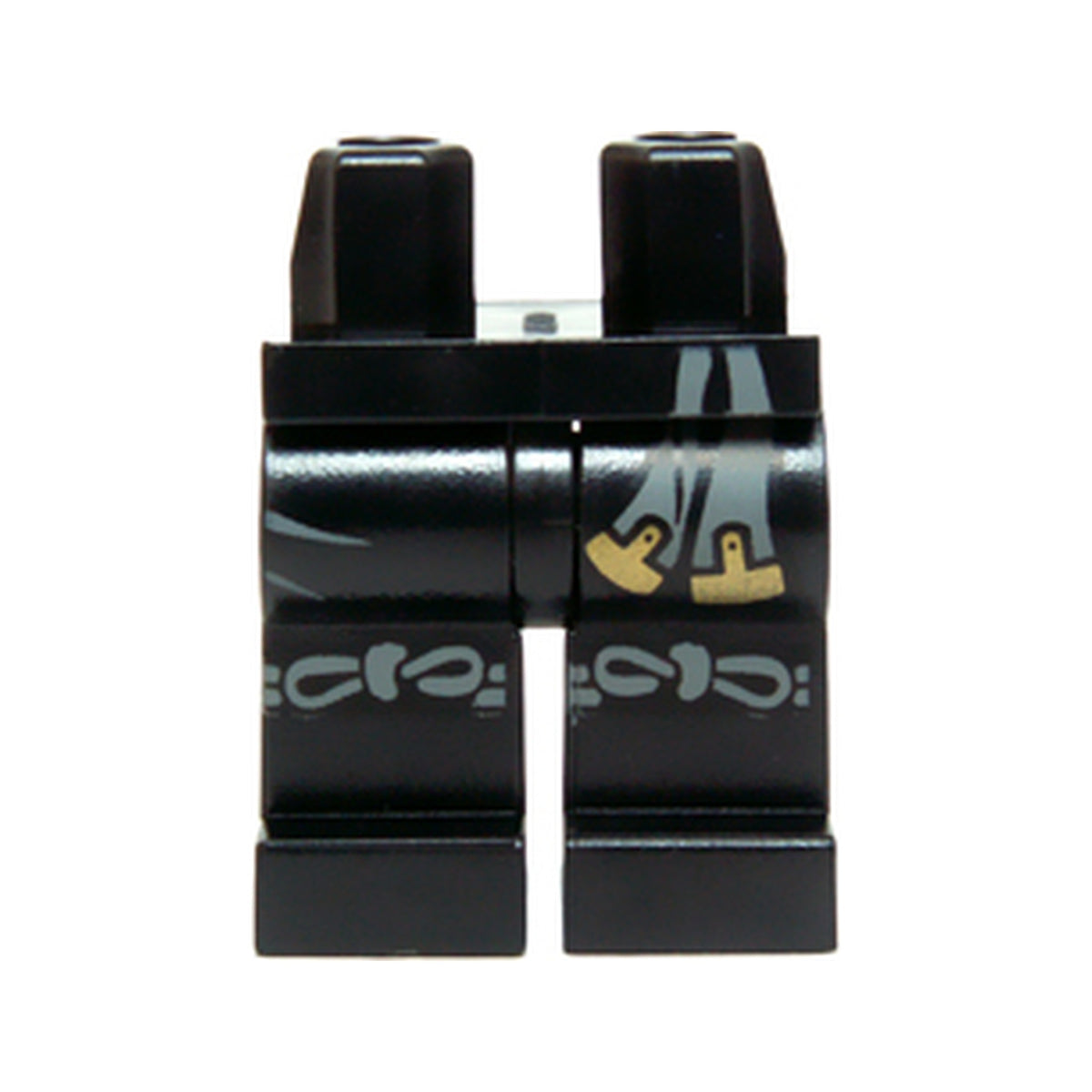 LEGO® Hips and Legs with Dark Bluish Gray and Gold Sash and Dark Bluish Gray Knotted Knee Straps Pattern 970c00pb0428 schwarz