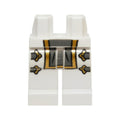LEGO® Hips and Legs with Gray and Gold Loincloth and 4 Gold Clasps Pattern 970c00pb0432 weiss