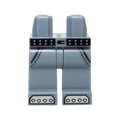 LEGO® Hips and Legs with Pockets, Black and Silver Belt with Rivets and Steel-Toed Boots Pattern 970c00pb0439 sandblau