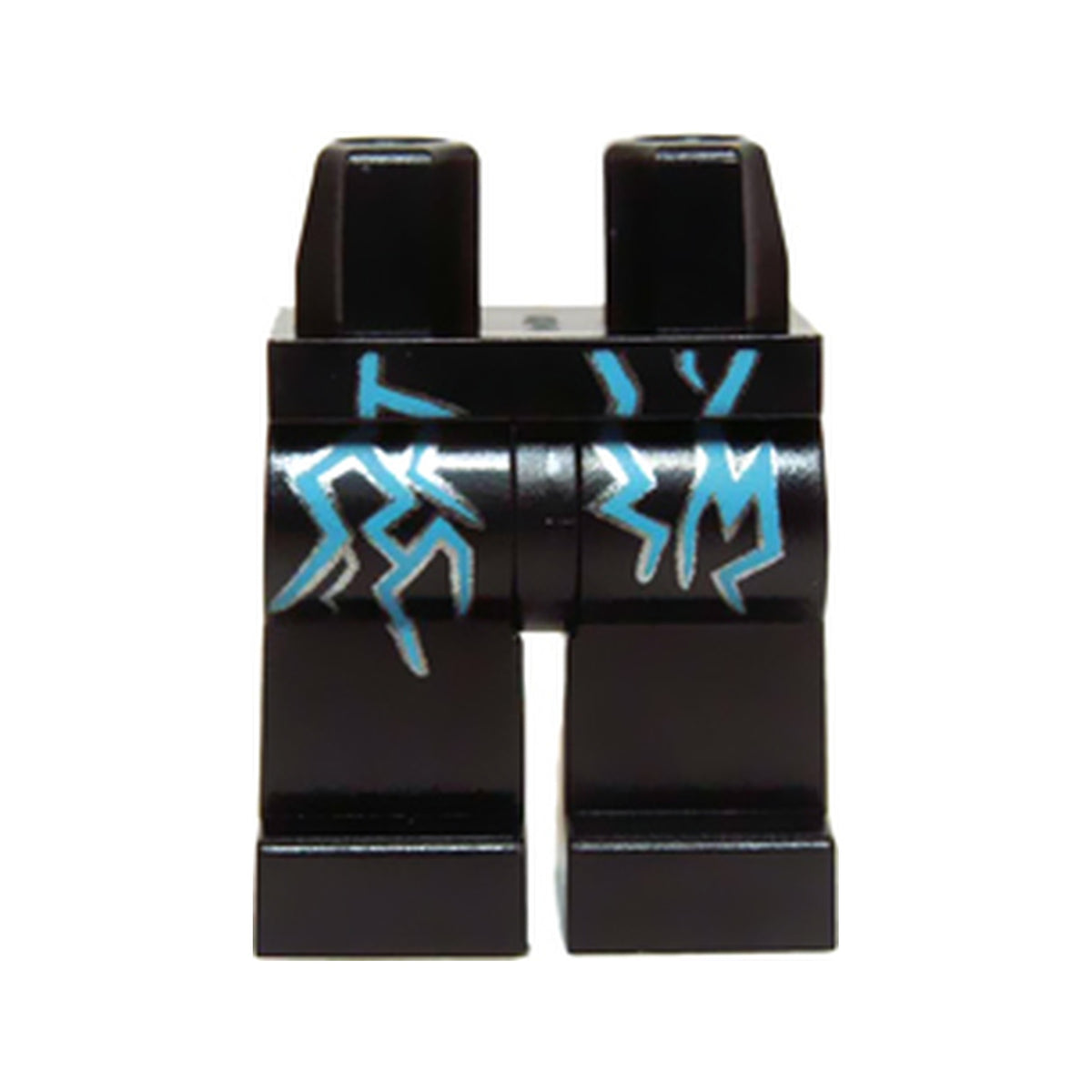 LEGO® Hips and Legs with Dark Azure and Silver Lightning Pattern 970c00pb0442 schwarz