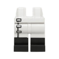LEGO® Hips and Legs with Molded Black Lower Legs / Boots and Printed Light Bluish Gray Clasps on Lab Coat Ends Pattern 970c00pb0444 weiss