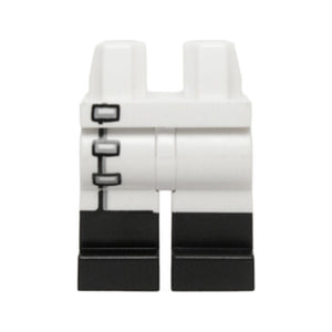 LEGO® Hips and Legs with Molded Black Lower Legs / Boots and Printed Light Bluish Gray Clasps on Lab Coat Ends Pattern 970c00pb0444