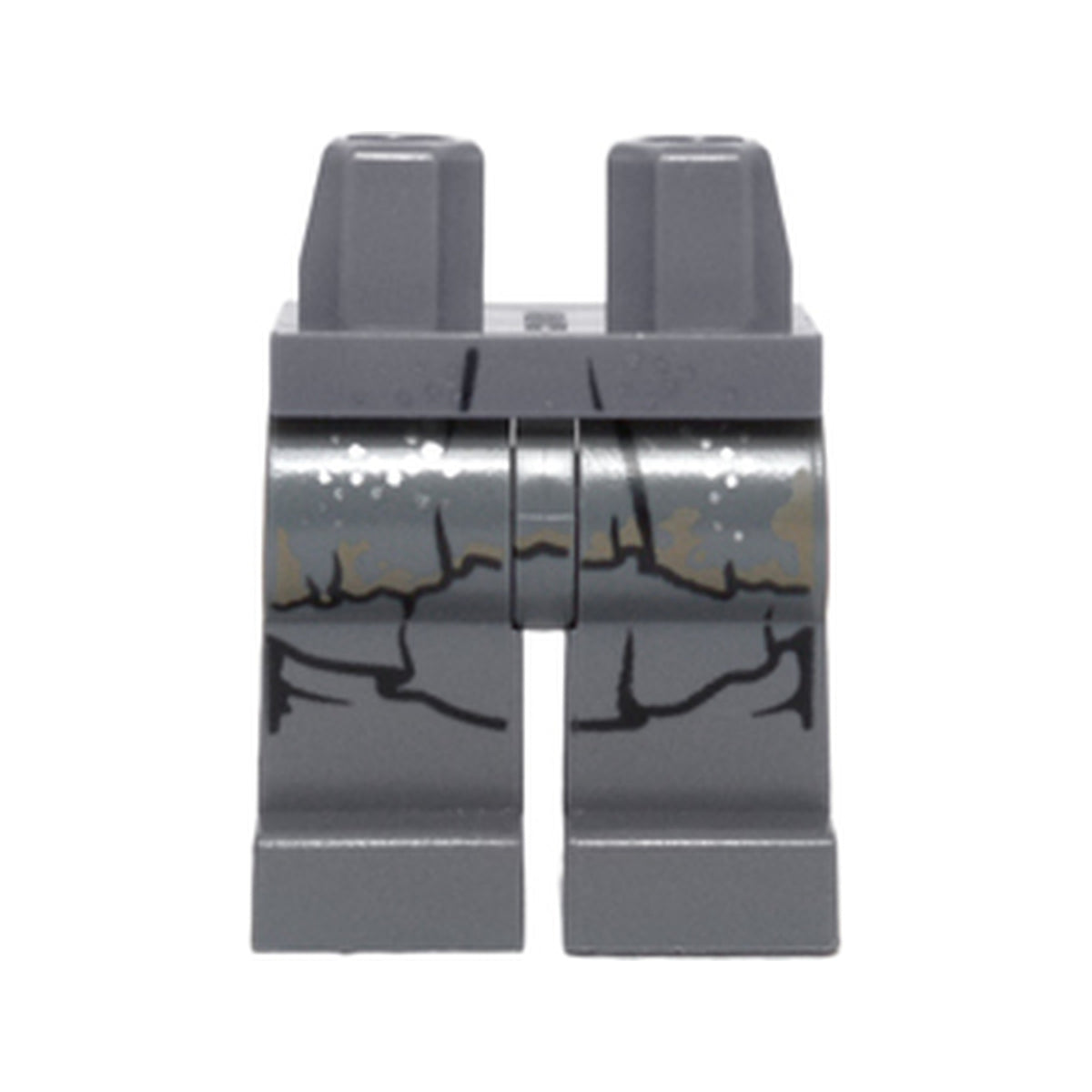 LEGO® Hips and Legs with SW Robe with Dark Tan Camouflage and Silver Dots Pattern 970c00pb0449 dunkelgrau