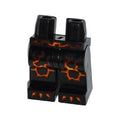 LEGO® Hips and Legs with Dark Red, Orange and Yellow Cracks and Claws Pattern 970c00pb0507 schwarz