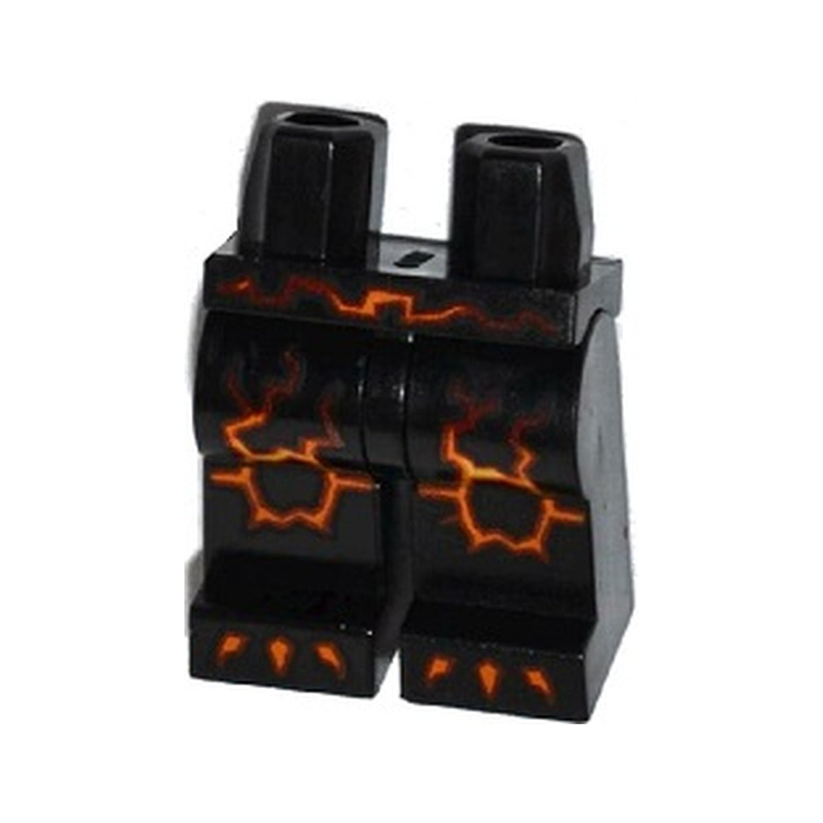 LEGO® Hips and Legs with Dark Red, Orange and Yellow Cracks and Claws Pattern 970c00pb0507 schwarz