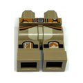 LEGO® Hips and Legs with Dark Orange Belt and Black Knee Belts with Silver and Dark Orange Knee Pads Pattern (SW Sabine Wren) 970c00pb0528 dunkelbeige