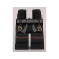 LEGO® Hips and Legs with Dark Bluish Gray Sash and Dark Brown Belts with Gold Buckles and Dark Brown Rope Knee Wrappings Pattern 970c00pb0578 schwarz
