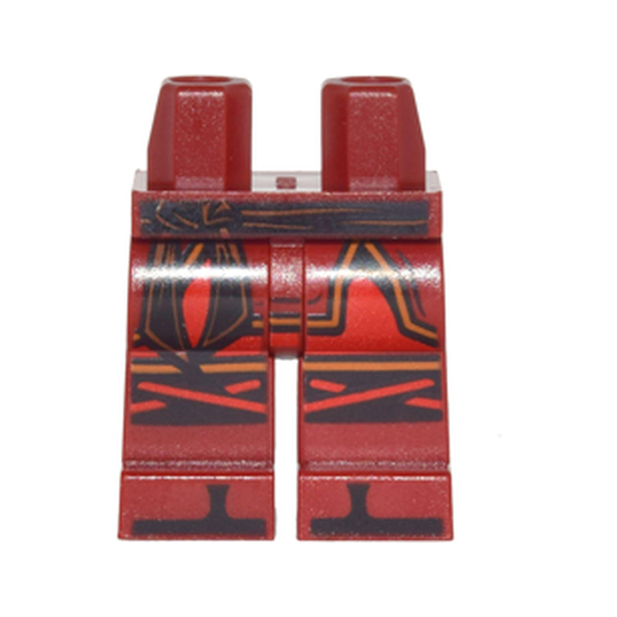 LEGO® Hips and Legs with Black Sash, Armor, Red Knee Straps and Black Zoris Pattern 970c00pb0627 dunkelrot