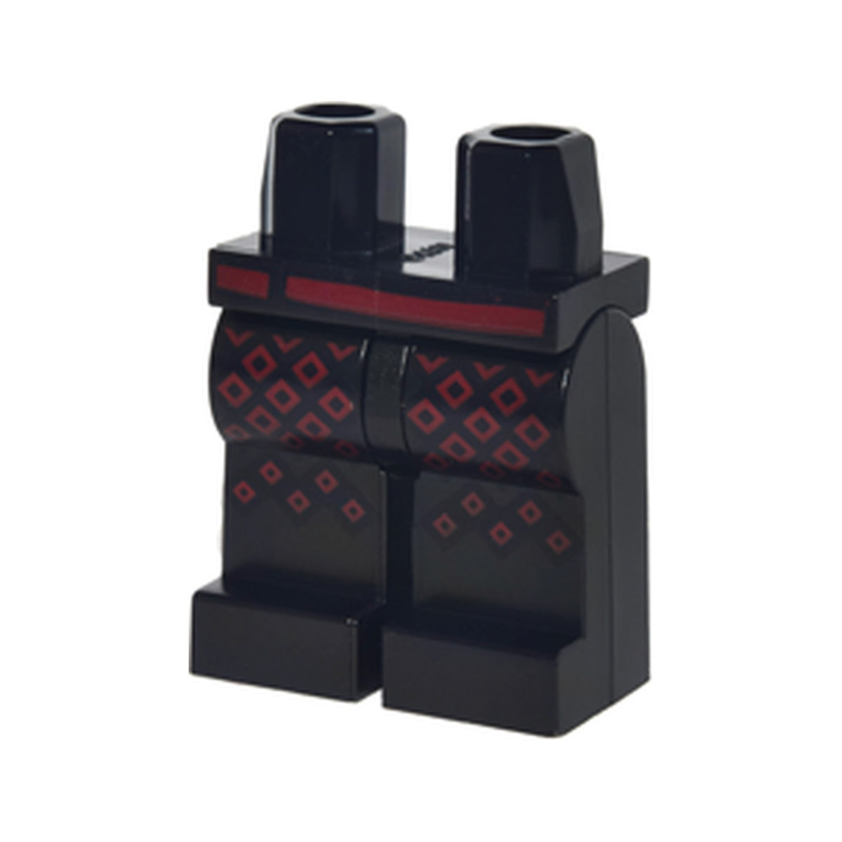 LEGO® Hips and Legs with Armor with Dark Red Diamonds and Belt Pattern 970c00pb0689 schwarz