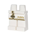 LEGO® Hips and Legs with Robe Tails with Black and Gold Trim, Gold Clasp and Ninjago Logogram 'NINJA' Pattern 970c00pb0690 weiss