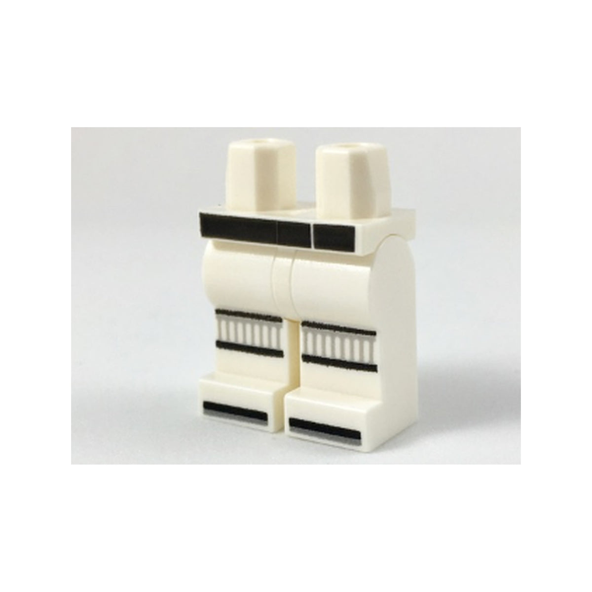 LEGO® Hips and Legs with Black Belt, Silver and Black Knee Pads and Toes Pattern 970c00pb0710 weiss