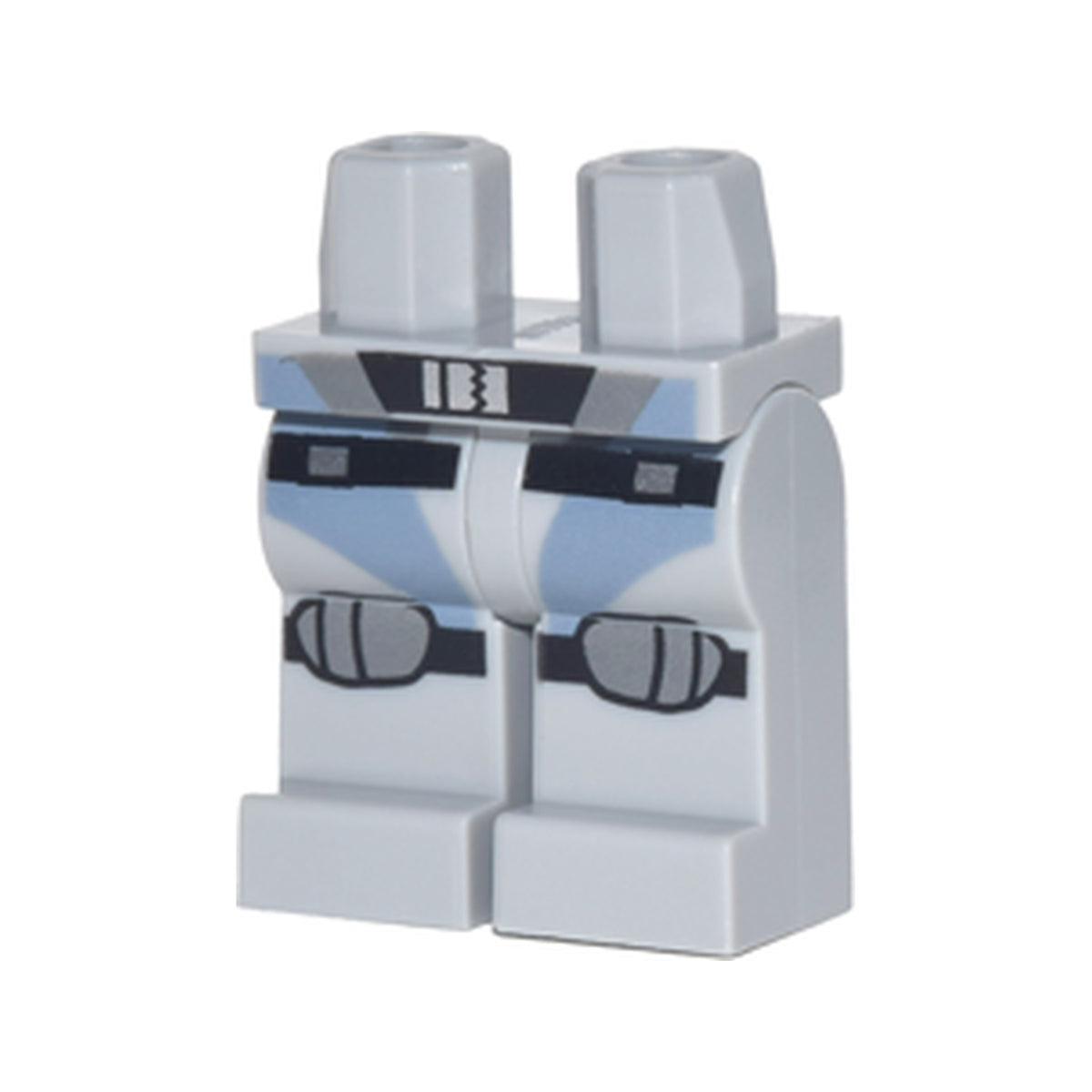 LEGO® Hips and Legs with Scuba Suit with Black Straps and Silver Buckles and Knee Pads Pattern 970c00pb0717 hellgrau