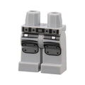 LEGO® Hips and Legs with Belt and Large Silver Knee Pads Pattern 970c00pb0719 hellgrau