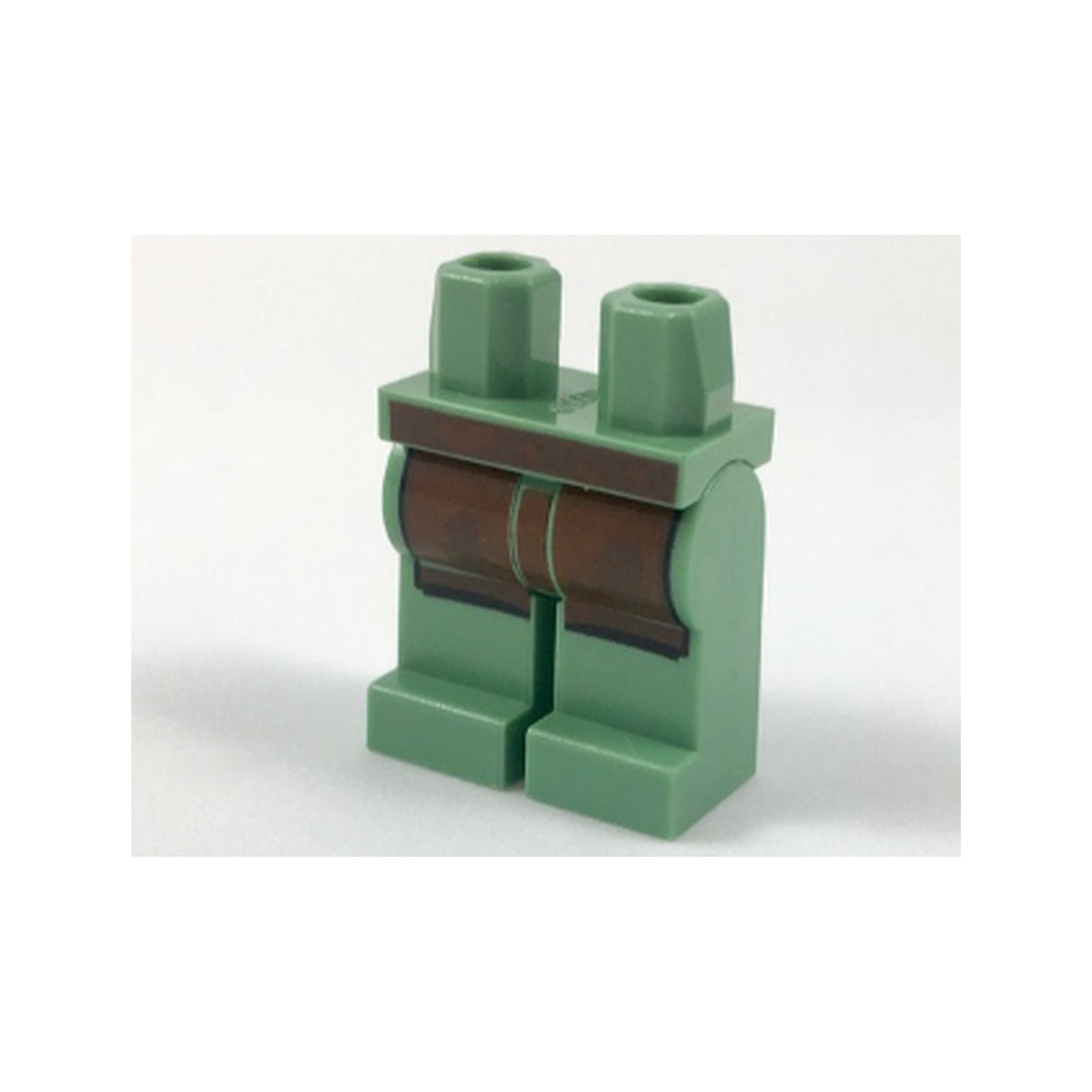 LEGO® Hips and Legs with Reddish Brown Apron, Dark Brown Smudges Pattern 970c00pb0732 sandgrün