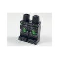 LEGO® Hips and Legs with Silver Armor Lines, Green Knee Pads with Lime Streaks Pattern 970c00pb0769 schwarz