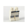 LEGO® Hips and Legs with Black Belt, Gray Triangle Dots, Silver Vertical Lines on Knees Pattern 970c00pb0773 weiss