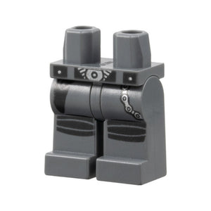 LEGO® Hips and Legs with Black Belt with Silver Buckle, Chain, Knee Pads Pattern 970c00pb0774