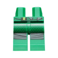 LEGO® Hips and Legs with Small Dark Green Diamonds and Dark Bluish Gray Knee Wrappings Pattern 970c00pb0781 grün