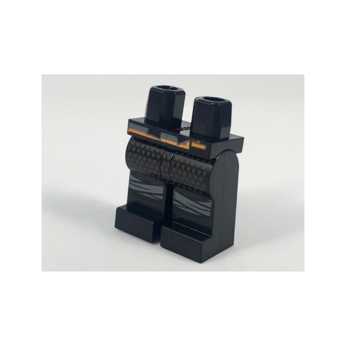 LEGO® Hips and Legs with Bright Light Orange Belt, Small Dark Tan Dots, Dark Bluish Gray Knee Wrappings Pattern 970c00pb0783 schwarz