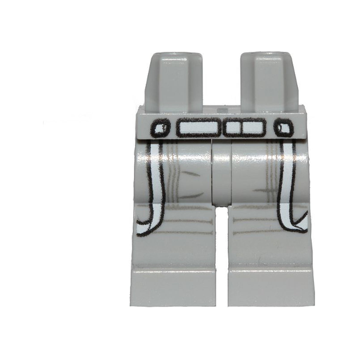 LEGO® Hips and Legs with Creases and Gray Belts Pattern 970c00pb0791 hellgrau