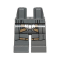 LEGO® Hips and Legs with Crossed Dark Tan Belts with Belts on Knees and Overcoat Extension Pattern 970c00pb0828 dunkelgrau