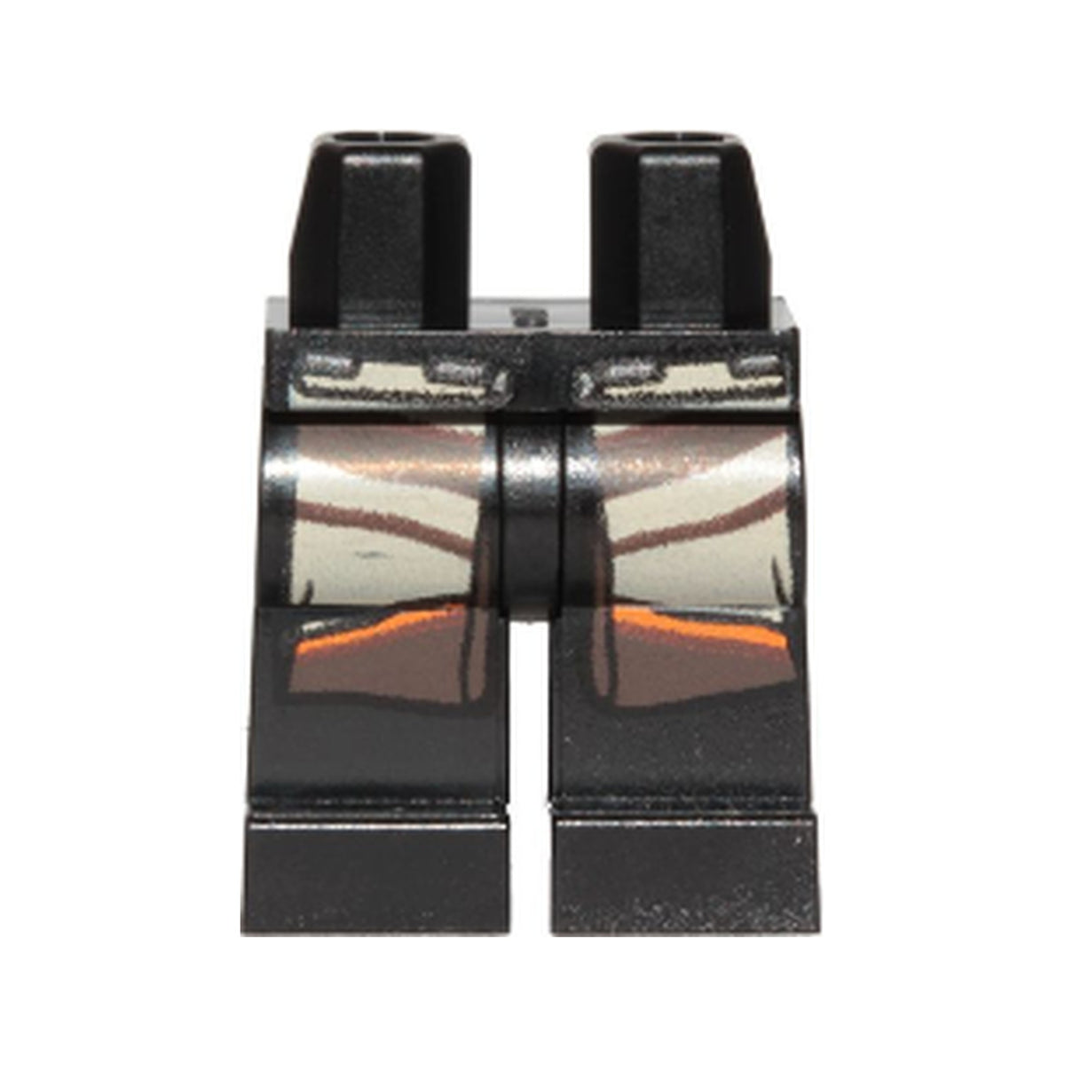 LEGO® Hips and Legs with Tan, Brown and Orange Overcoat Extension Pattern 970c00pb0844 schwarz