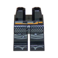LEGO® Hips and Legs with Orange Belt, Chain Mail, Knee Wrappings and Sandals Pattern 970c00pb0855 schwarz