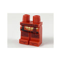 LEGO® Hips and Legs with Gold Dragon Section, Dark Red Sash, Knee Wrappings, Zori Sandals Pattern 970c00pb0905 rot