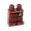 LEGO® Hips and Legs with Gold Sash and Toe Plates, Red Coattails Pattern 970c00pb0914 dunkelrot