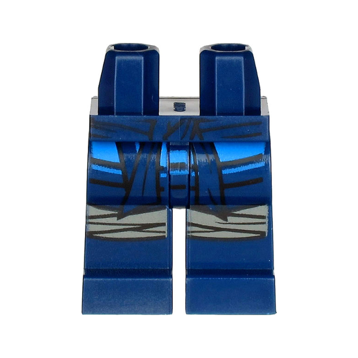 LEGO® Hips and Legs with Sash, Blue Tunic Hem and Dark Bluish Gray Knee Wrappings Pattern 970c00pb0986 dunkelblau