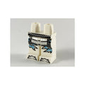 LEGO® Hips and Legs with Silver Belt, Trim, Toes and Medium Azure Icicles Pattern 970c00pb0988 weiss