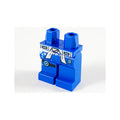 LEGO® Hips and Legs with White Sash, Silver Triangles, Black Right Knee Belt Pattern 970c00pb1051 blau