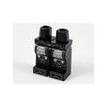 LEGO® Hips and Legs with Large Silver Armor Plates, Dark Bluish Gray Belt and Toe Outlines Pattern 970c00pb1112 schwarz
